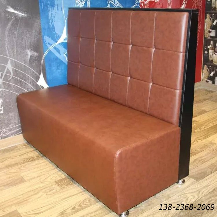 中式卡座沙發(fā)，餐廳皮沙